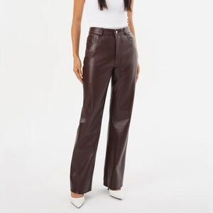 GAP Women's Brown Flare Leather Jeans